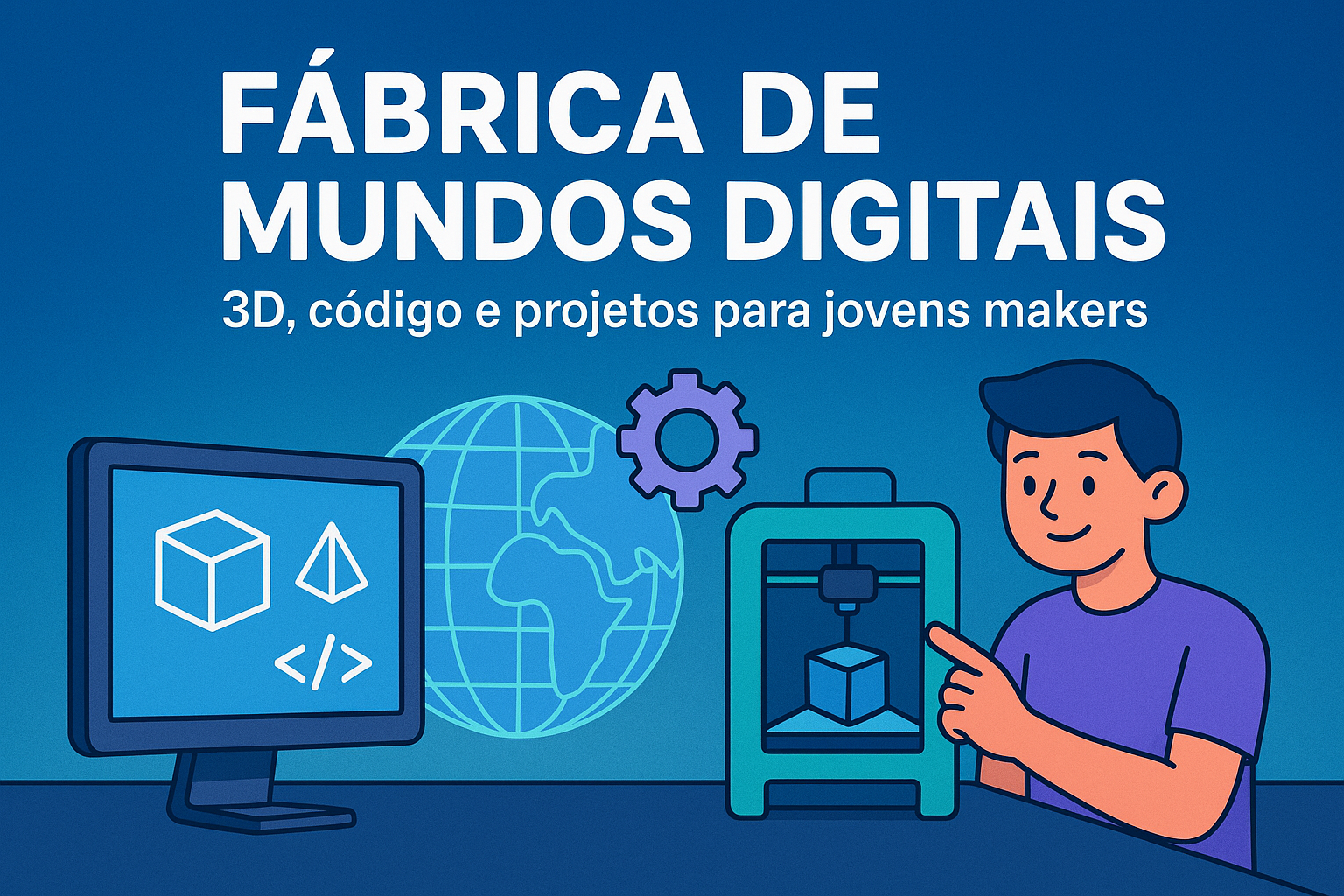 Fábrica de Mundos Digitais — 3D, código e projetos para jovens makers